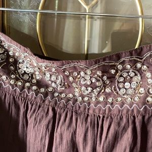 Eye catching all cotton sequined skirt 3x